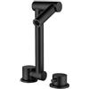ZPSPZ Rubinetto Cucina Sottofinestra 2 Fori Miscelatore Cucina Acciaio Inox Pieghevole Acqua Fredda e Calda Maniglia Separata Rubinetti Cucina Sottofinestra-Nero