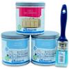 RENNER - RIO VERDE Kit Rio Verde Renner Vintage Prestige 1LT (2x500ML) + Olio Decorativo Naturale RO 3000 500ML, Pennello Waga Paint 40mm, Vernice Extra Opaca Shabby Lavabile per Interni ed Esterni (GINEPRO)