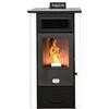 STUFE A PELLET ITALIA Canada 12 KW 5 Stelle - Stufa ad Aria Ventilata Efficienza 91% Scalda 120m² Autonomia 15H Programmabile 5 Velocità e Potenze Garanzia 24 Mesi Bianco