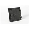 SEZAM Porta di ispezione per forni in ghisa 17 x 3,5 x 17 cm, porta del camino - ribalta - sportello di sgombero, per forni, forni e caminetti - dipinto di nero