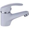 Frederimo Rubinetto da bagno, miscelatore monocomando per lavabo da bagno, colore: bianco