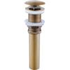 FQYEP Piletta Lavabo Bagno Ottone Scarico Lavandino Pop Up Bounce Premere Verso Il Basso per 1/4 per Il Lavabo,antico,senza Buchi