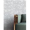 Newroom carta da parati TNT grigia floreale fiori soggiorno