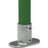 Fenau | Flangia a pavimento, ovale, Ø 48,3 mm, flangia a parete, flangia a soffitto, supporto, ghisa malleabile, zincato a caldo, viti incl.