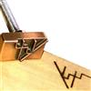 AIMOADO Kit di ferro per la lavorazione del legno con logo personalizzato per la lavorazione del legno, timbro per la marcatura del ferro da stiro (3,8 x 3,8 cm)