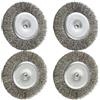 YUETTYY 4 spazzole rotanti in filo di acciaio, 100 mm, spazzola di ricambio per giunti, adatta per EFB 400 ed EFB 401 Blister elettrico Joint Brush (diametro gambo 6 mm)