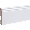 Leiste24 Battiscopa in legno massiccio, profilo Berlino, bianco, RAL9010, 120 mm
