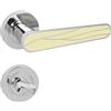 domino SNAP-R M6 Maniglia per Porta Interna, Ufficio e Cantina, in Lega di Acciaio con Finitura in Alluminio, Cromo e Zinco, Colore Bianco, Design Moderno e Resistente