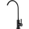 XDSMB Rubinetto Cucina, Rubinetto Depuratore Acqua Monocomando A Collo Di Cigno Rubinetto Osmosi Inversa 1 Via,Nero