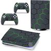 PDURMBUAB Nessuna Schiuma Nessuna Bolla Pelle Decalcomanie Anime Console Per PS5 Disk Edition 2 Controller Pellicola Vinile Avvolge, Durevole, Resistente Graffi 08020