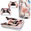 PDURMBUAB Nessuna Schiuma Nessuna Bolla Pelle Decalcomanie Anime Console Per PS5 Disk Edition 2 Controller Pellicola Vinile Avvolge, Durevole, Resistente Graffi 07865