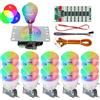 SJ@JX Arcade RGB LED Encoder Pulsante & 4/8-Way Sanwa Joystick Kit controller fai da te, pulsanti microinterruttore, Plug & Play, illuminazione RGB espandibile