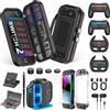 NinABXY Switch 2 Accessori, Bundle 18-IN-1 per Nintendo Switch 2 2025: custodia per il trasporto, custodia per PC trasparente divisa magnetica, doppio dock di ricarica, porta carte di gioco, volanti