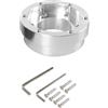 Zeroupshop Piastra adattatore per mozzo volante PCD in alluminio da 70 mm, CNC di precisione per Logitech G25, G27, G29 e G920 Gaming, adatto a volanti simulatori di corsa da 13/14 (argento)