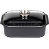 Gsw Girarrosto rettangolare Gourmet 40 x 26 cm con inserto