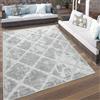 Paco Home Tappeto per terrazze interne ed esterne effetto marmo con motivo a rombi in grigio, dimensioni 160x230 cm