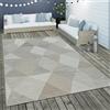 Paco Home Tappeto in tessuto piatto per interni ed esterni Motivo geometrico Motivo a rombi Colore beige Dimensioni 120x170 cm
