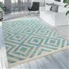Paco Home Moderno tappeto da esterno Motivo a rombi Look vintage Tessuto piatto Resistente alle intemperie Dimensioni 160x220 cm