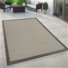 Paco Home Tappeto per interni ed esterni Tappeto da balcone Tappeto da cucina Effetto sisal Tinta unita Beige Marrone Dimensioni 120x170 cm