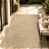 Paco Home Tappeto per interni ed esterni a trama piatta monocromatico moderno resistente alle intemperie per terrazza cucina misura 150 cm quadrati