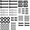 Satchef GmbH Set di viti VESA connecto, 64 pezzi, per televisori: supporti, staffe, staffe da parete, viti di fissaggio, viti, tasselli, rondelle, M4, M6, M8, nero