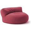 DS Produkte Lumaland Interior Line Pouf Lounge - Divano pouf rotondo - Imbottitura da 320 l, 90 x 50 cm - Rosso