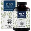 Nature Love® MSM 2000 mg con vitamina C | 365 compresse | scorta per 6 mesi | polvere di MSM più compatta rispetto alle capsule | ad alto dosaggio | vegano