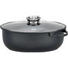 ELO Stahlwaren GmbH ELO Alucast Teglia in alluminio pressofuso ovale con rivestimento antiaderente Induzione Nero 38 cm