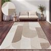 Paco Home Tappeto da esterno resistente alle intemperie Balcone Soggiorno Boho scandinavo Tinta unita Dimensioni 120x160 cm