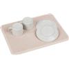 WENKO Scolapiatti Mod. Damon Scolapiatti in diatomite ad asciugatura rapida Cucina Piedini in silicone Assorbente Carta vetrata 40 x 30 x 0,9 cm Beige