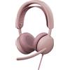 LOGITECH VC Logitech Zone Wired 2 for Business - Cuffie - On-Ear - con cavo - riduzione attiva del rumore - rosa - per Microsoft Teams