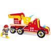 Hape Camion dei pompieri giocattolo con sirena e luci Hape