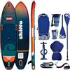 Aqua Skiffo Rivage Sunset 11.0: tavola SUP gonfiabile con set 2 in 1 (pagaia e kayak) 335x86x15 cm