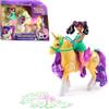 Unicorn Academy Set - AVA e pianta Magica Foglia con Vera criniera e Coda e Funzione Luminosa Magica, Circa 12 cm Personaggi Originali della Popolare Serie Netflix, per Bambini dai 4 Anni in su