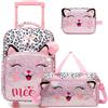HTgroce Valigia Bagaglio a Mano, Trolley Bambino Borsone da Viaggio, Borsa Piscina Bambina, Bagaglio per bambini con Borsa da Toilette Viaggio