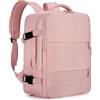 Smallrun Zaino Cabina Aereo 40x20x25 Bagagli Da Viaggio 20L con Foro Di Carico E Tasca, Rosa, M