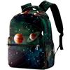 LORVIES - Zaino con sistema solare pianeti galassia spaziale, zaino a spalla per scuola, studenti e viaggi