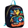 GREEN TRADE Zaino asilo bimbo per scuola materna con pikachu, Tasca Frontale con Zip, Tasca per Borraccia, Scuola e Tempo Libero,Nero (POKEMON)