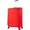 JASLEN - Valigia Grande di Viaggio Morbido. Allungabile Trolley Grande con 4 Ruote. Materiale Polyester EVA Valigia Trolley Resistente e Super Leggero - Robusta 78 cm Valigie Trolley TSA, Rosso