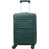 Pierre Cardin - Valigia Trolley rigido con rotelle girevoli 55x38x20 (Verde petrolio)