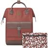 Cabaïa - Zaino Adventurer San Cristobal - Maxi 23L - Idrorepellente - scomparto per PC fino a 15″ - 2 tasche intercambiabili - Vegan certificato - Zaino da viaggio, lavoro e scuola - Rosso