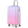 SUITLINE - Trolley da cabina rigido aereo, bagaglio a mano leggero 55 cm, 34 litri, Design sfumato Sakura