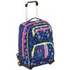 Seven Trolley Seven Comby, Mexi Girl, Blu, 40 Lt, 2in1 Scuola & Viaggio, Spallacci per uso zaino