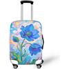 Coloranimal Copertura per bagagli per scuolabus, accessori trolley, custodia protettiva per valigia, taglia 18-32, Pittura a olio Fi, M (22-25 cover), Set Bagagli