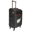 R.Leone Valigia da 1 pezzo Fino a Set 3 Trolley Stoffa ultra leggero grande, medio e bagaglio a mano 4 ruote 8483 (Nero, L Grande)