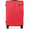 WITTCHEN Stripes Line Valigia media (L) | 67,5 × 45 × 27 cm (65 L), ABS rigido, 4 ruote 360° e lucchetto combinazione | Trolley da viaggio formato L, Ryanair/ITA Airways - Colore: Rosso