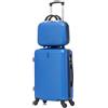 CELIMS - Valigie leggere approvate da più di 100 compagnie aeree per un viaggio in tutta sicurezza, blu, Cabine 55 cm + Vanity 12 Pouces