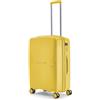 Ciak Roncato bagaglio Medio espandibile Giallo Collezione Cosmo - Valigia Rigida in Polipropilene Leggero con 4 Ruote pivotanti e con lucchetto TSA - Bagaglio M 43x64x26-29cm