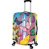 LNXSESN Cprivaligia Graffiti A Striscia Di Farfalla Copri Valigia Media Elastica Cover Valigia Lavabile Anti-Graffio Cprivaligia con Cerniera Copri Trolley Riusabile Luggage Cover Per 22-25 Pollici
