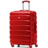 Flight Knight ABS 3 Taglia Valigia Leggera Compatibile Con Alitalia, easyJet, RyanAir, Air Italy E Tanti Altri! Trolley Bagaglio A Mano 55x35x20 cm Grande Bagaglio Da Stiva 4 Rotelle.
